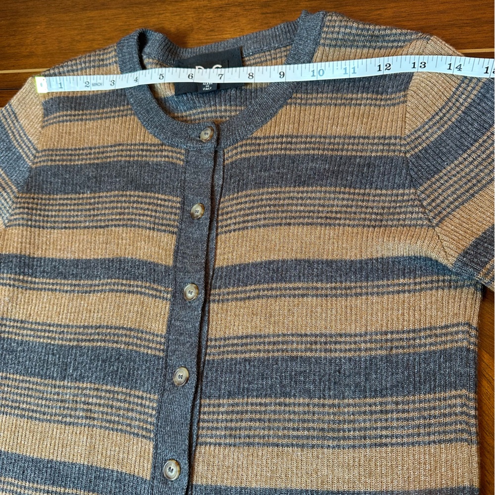 Dolce & Gabbana Striped Cardigan | Luxury Knit Button Front - Picture 5 of 13